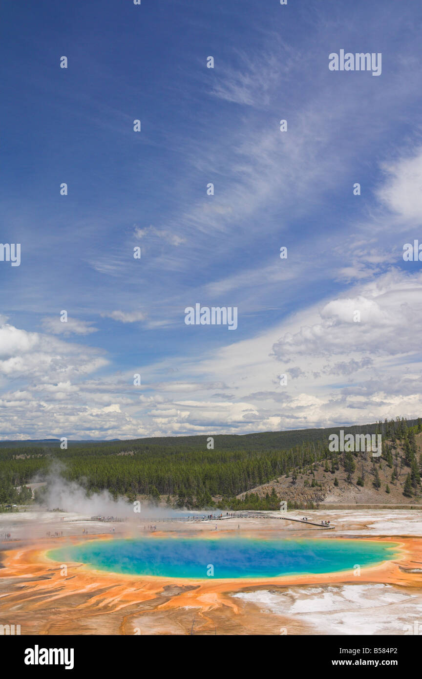 Grand Prismatic Spring, Midway Geyser Basin, Yellowstone National Park ...