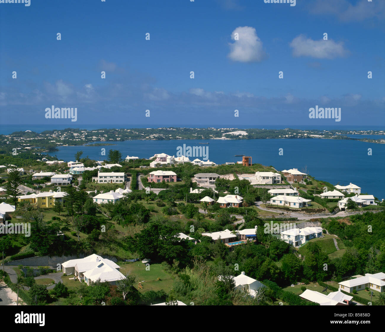 Tourist apartments viewed from Gibbs Hill Bermuda Caribbean Central