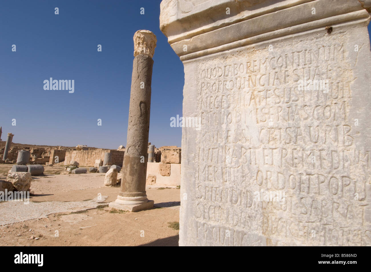 Sabura Rome Roman site of Sabratha, UNESCO World Heritage Site, Tripolitania, Libya ...