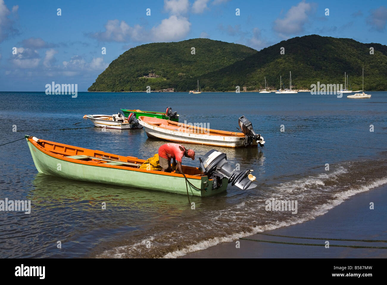 Fishing boats, Prince Rupert Bay, Portsmouth, Dominica, Lesser Antilles
