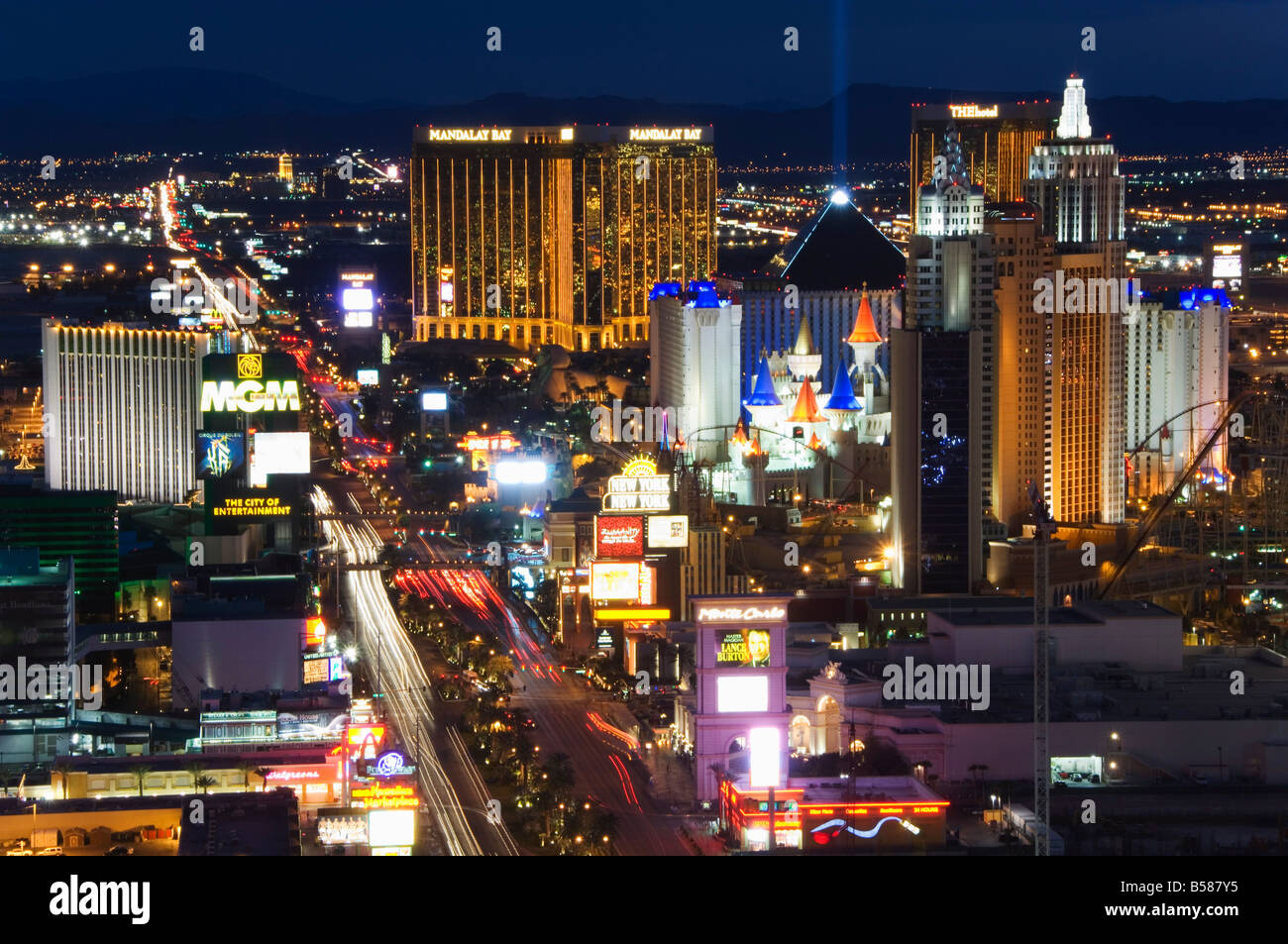 Night view of the Las Vegas City Hall at Nevada Stock Photo - Alamy