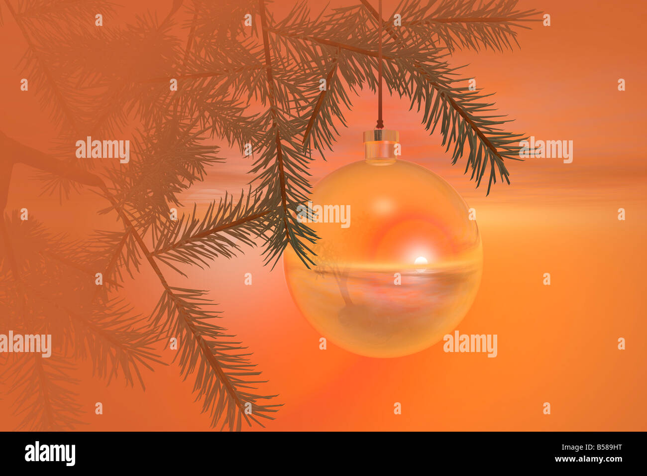 Ornament hanging from a Christmas tree Stock Photo - Alamy
