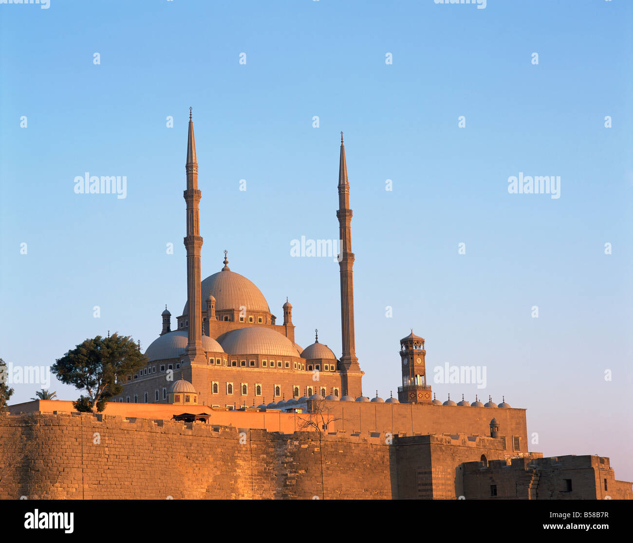 The Mohammed Ali Mosque at dawn Cairo Egypt North Africa Africa Stock Photo