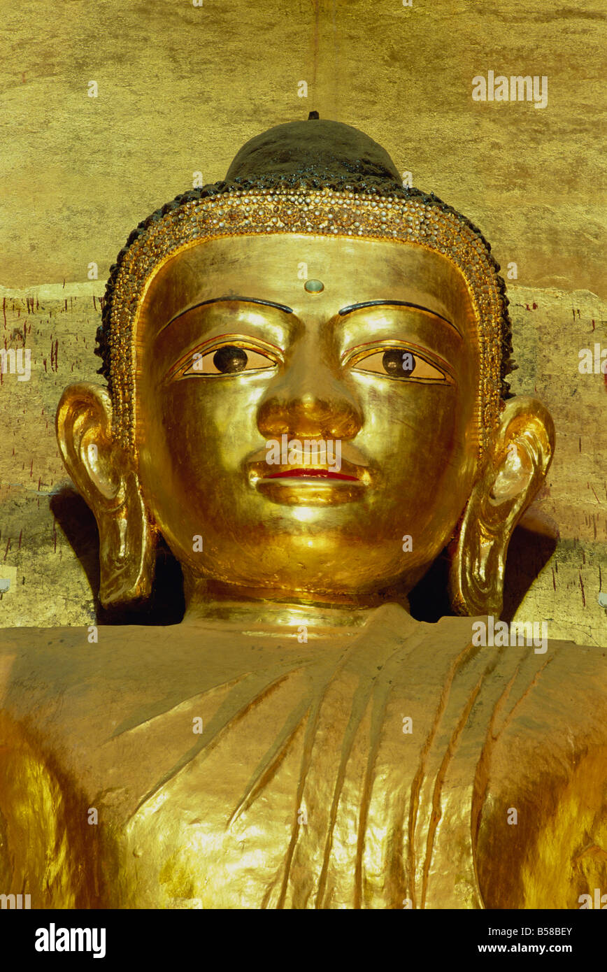 Standing Buddha Ananda Pahto Temple Bagan Pagan Myanmar Burma Asia Stock Photo