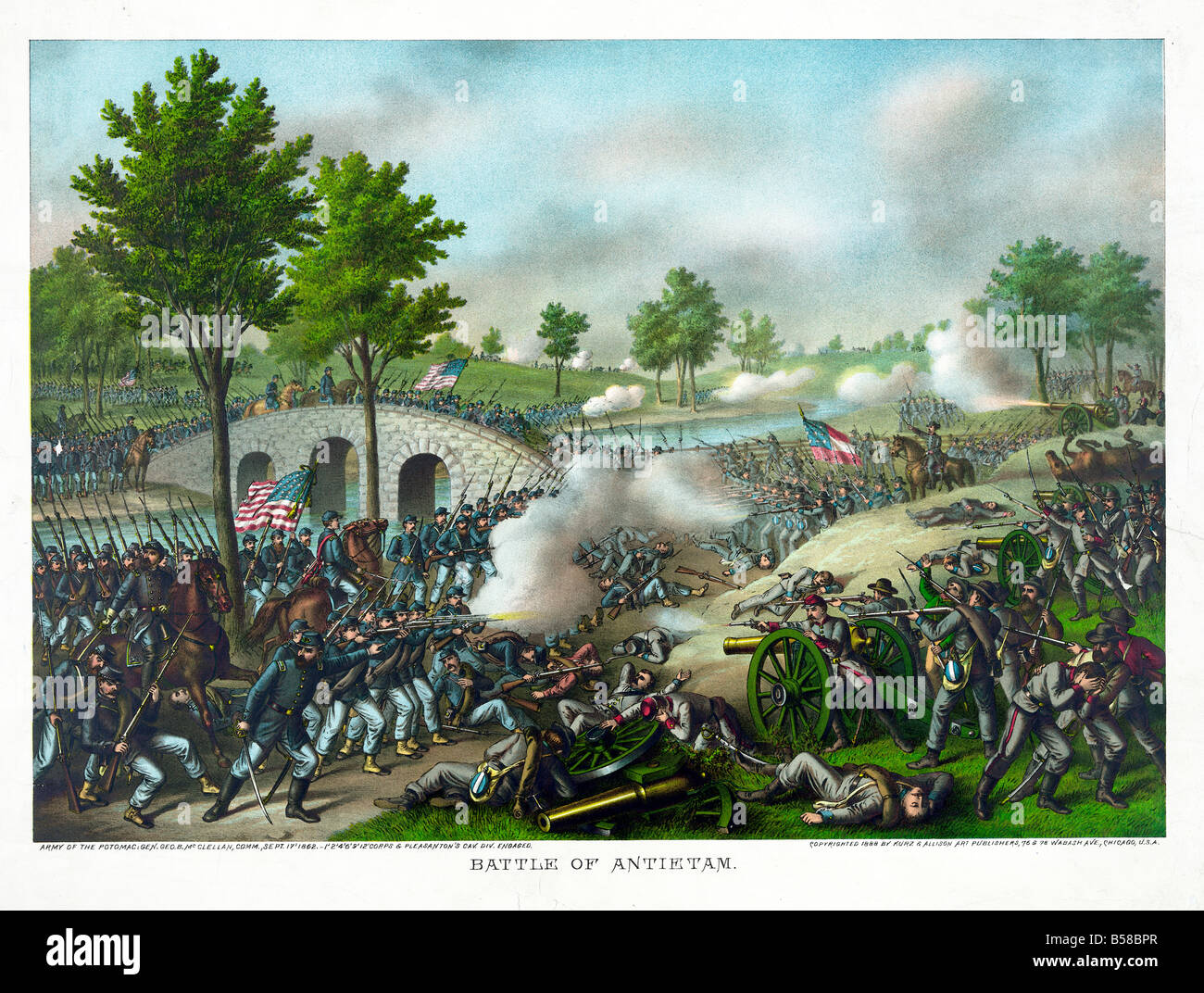 Battle of Sharpsburg September 17, 1862 Stock Photo