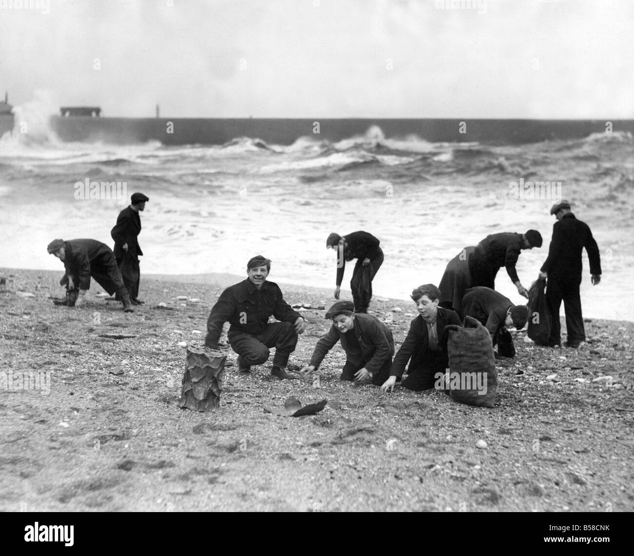 Beach coal Black and White Stock Photos & Images - Alamy