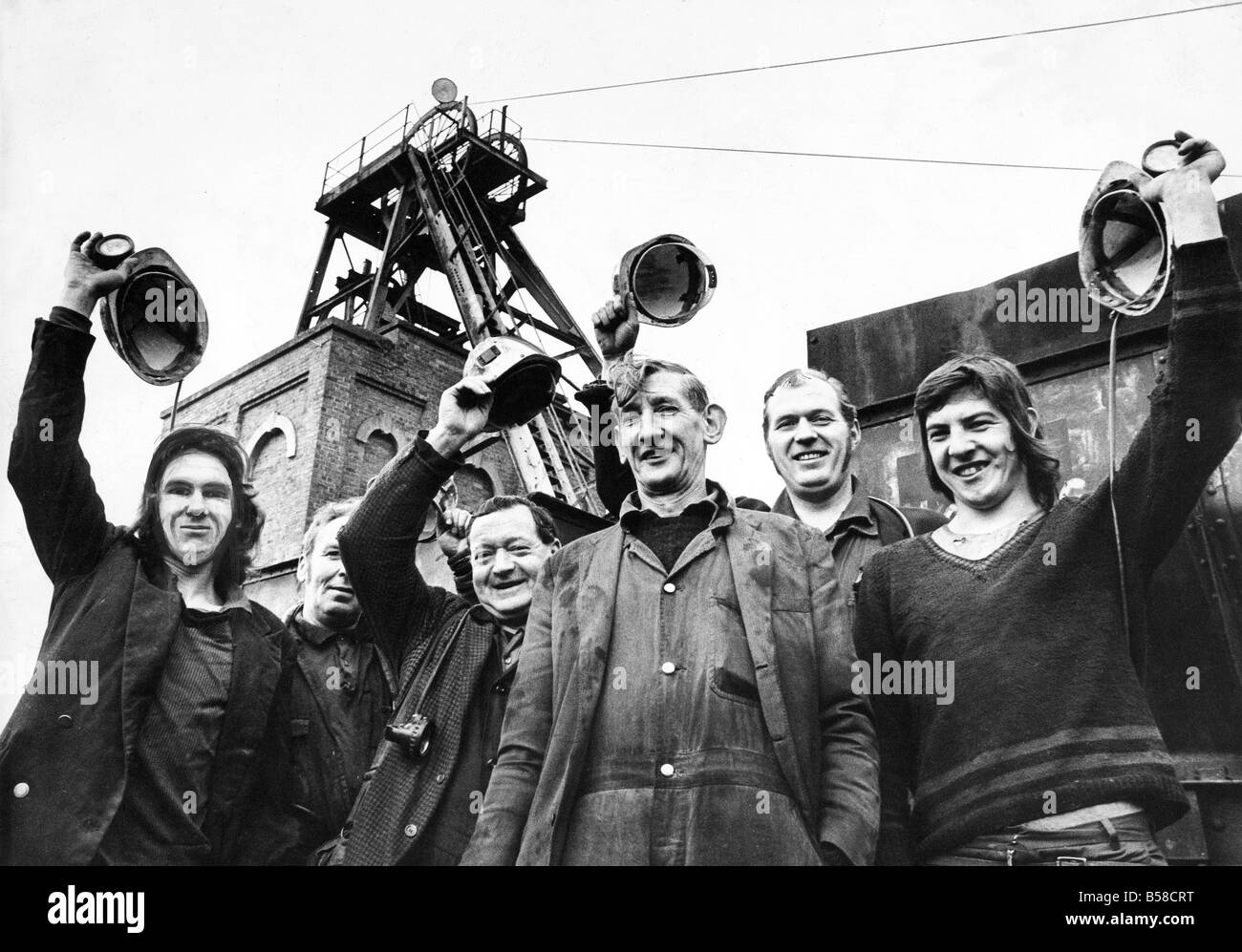 A slice of mining history ended in the North when five hundred men filed out of the Netherton colliery Northumberland s oldest Stock Photo
