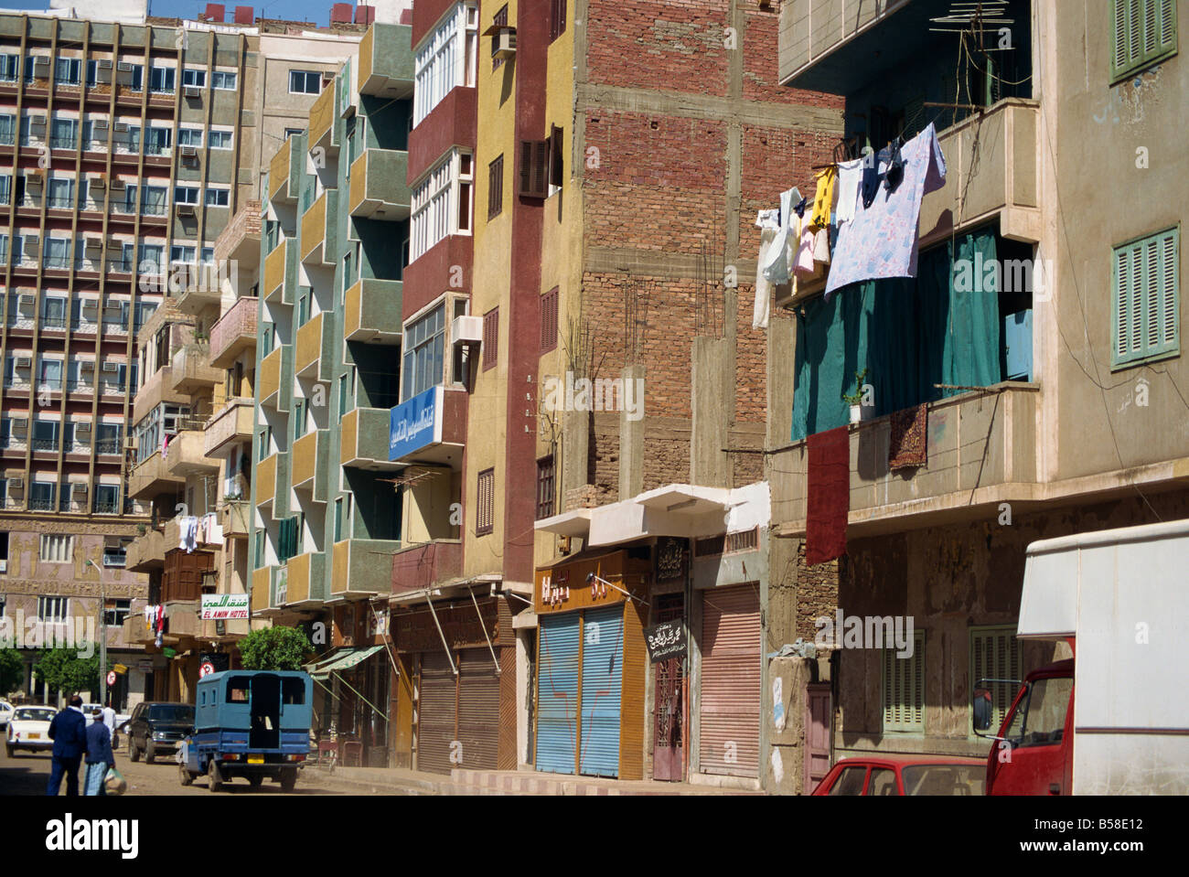 Apartment buildings Aswan Egypt Africa D C Poole Stock Photo Alamy