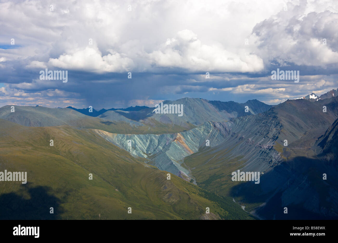 Roerich's landscape, Yarlu valley in Altai mountains, Russia Stock Photo