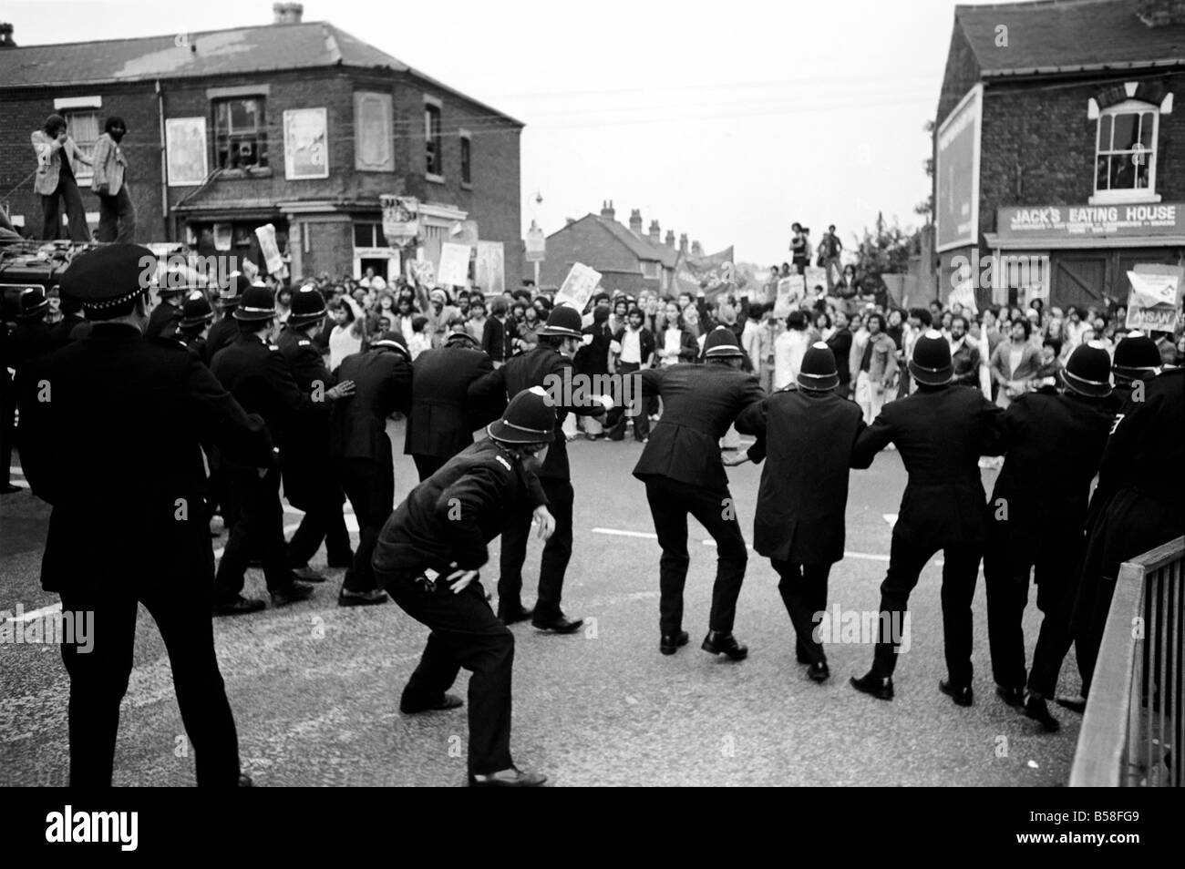 The Birmingham Riots. August 1977 77-04392-015 Stock Photo