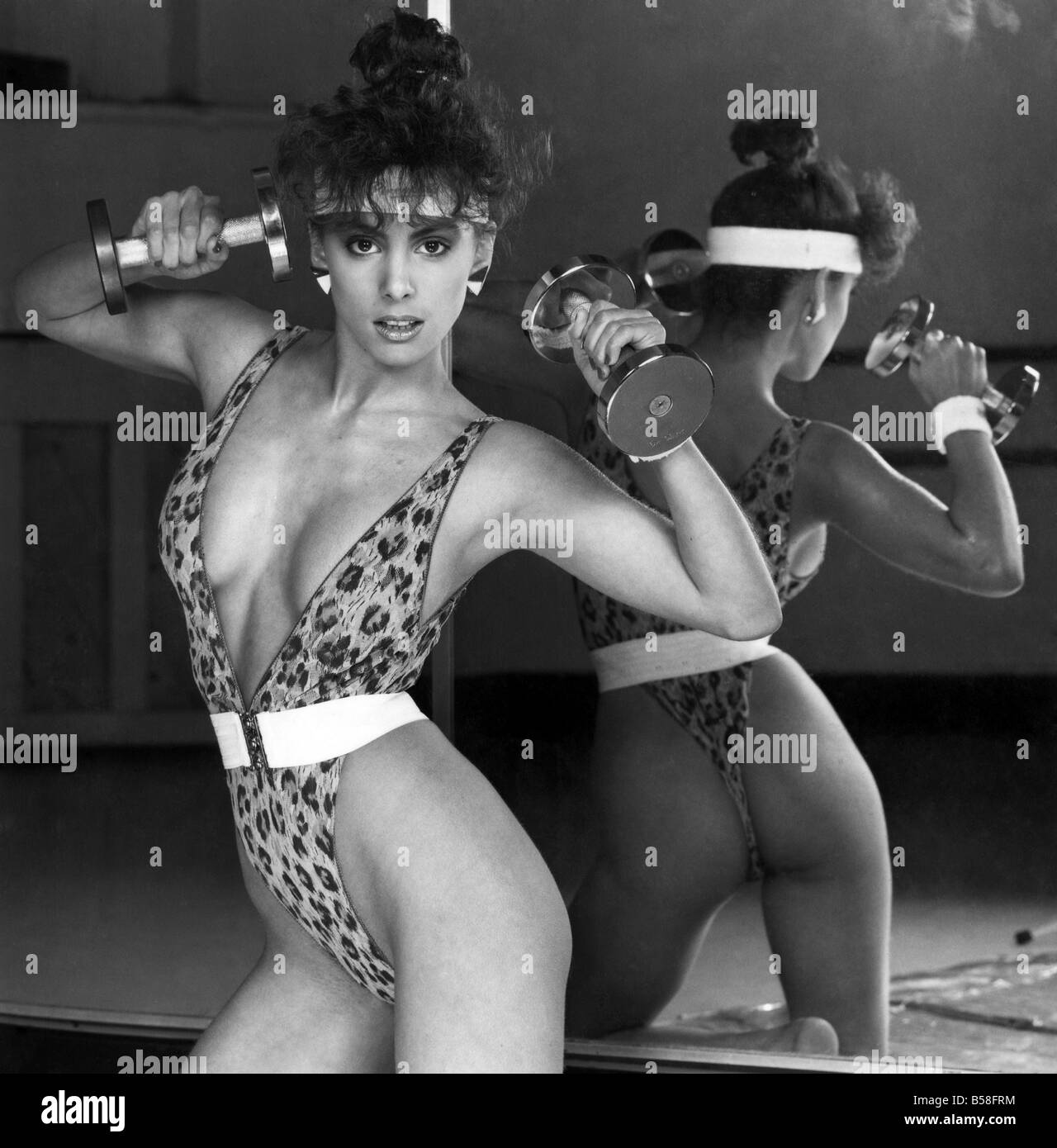 Leotard 1980s Black and White Stock Photos & Images - Alamy