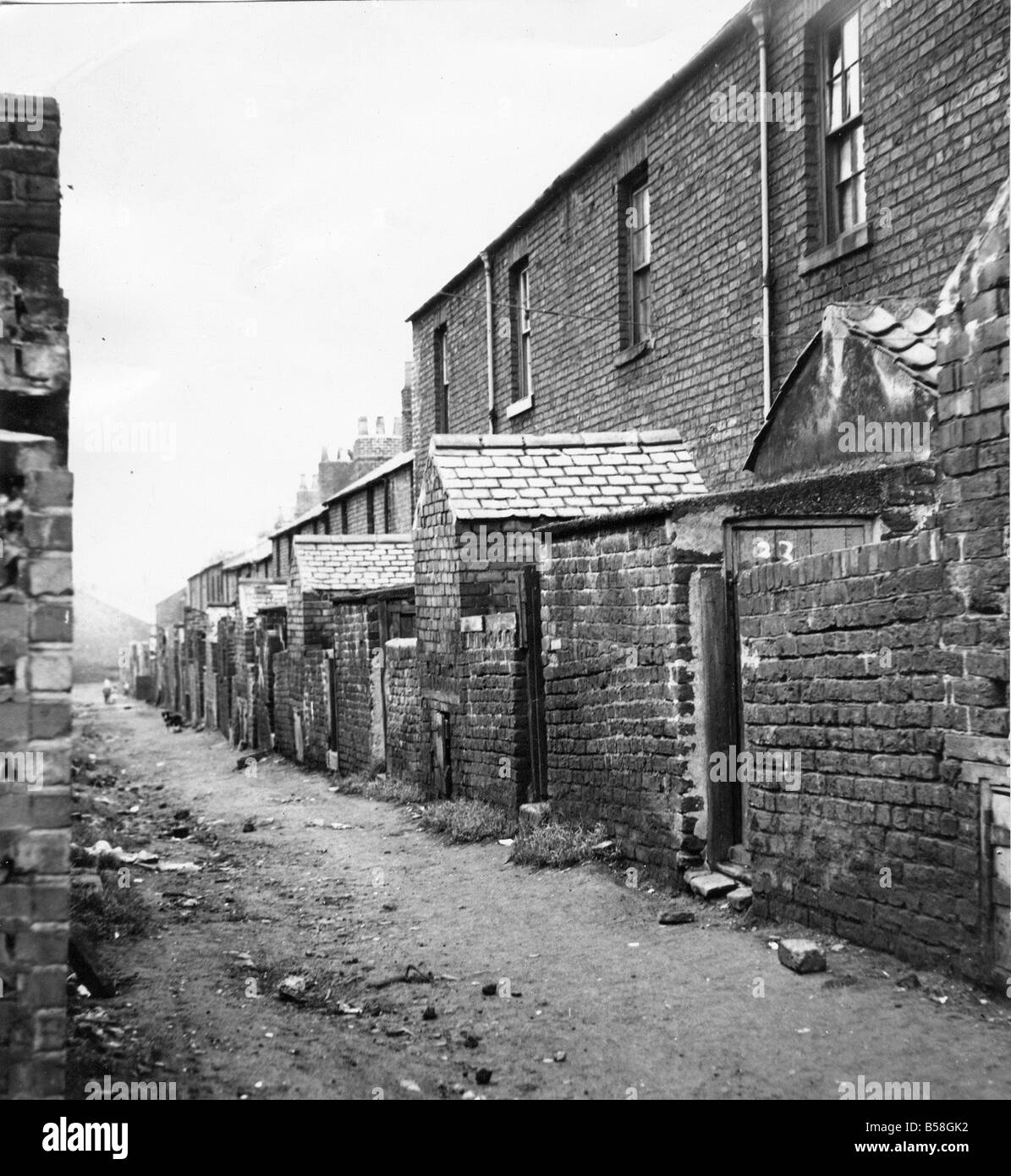 Derelict housing in an area of Newcastle Stock Photo Alamy