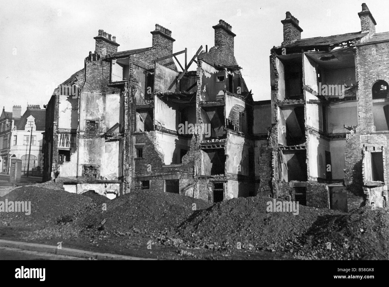 Derelict housing in an area of Newcastle Stock Photo Alamy
