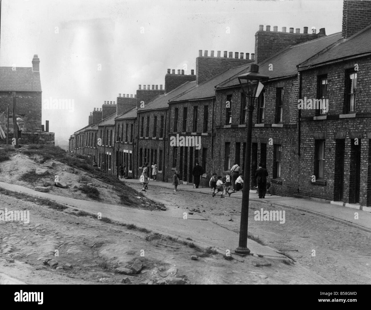 Derelict housing in an area of Dorothy Street Felling Gateshead An