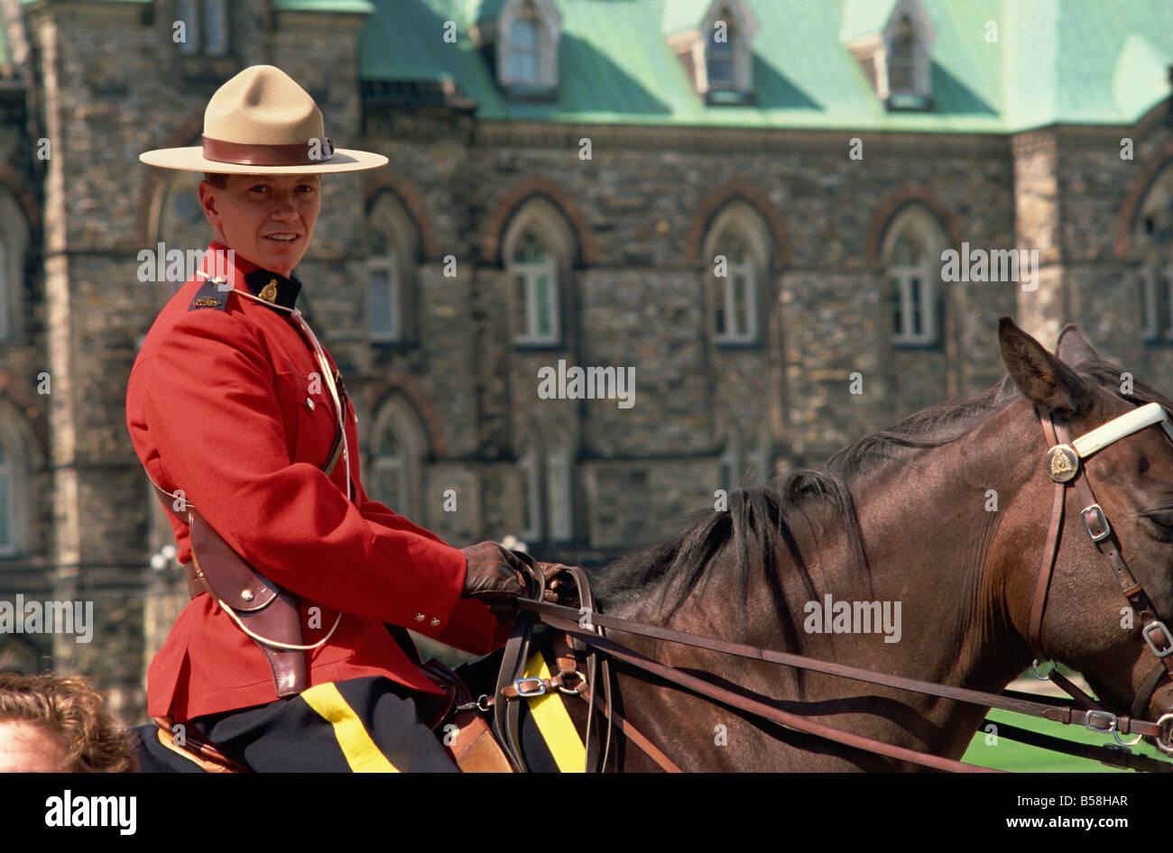 Royal Canadian Mounted Policeman, Ottawa, Canada, North America Stock Photo