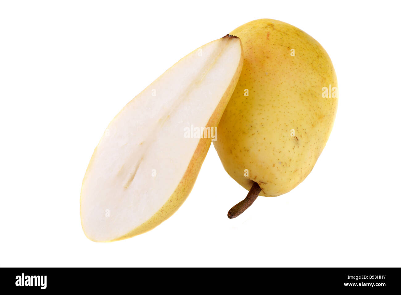 Whole half ripe pears Cut Out Stock Images & Pictures - Alamy