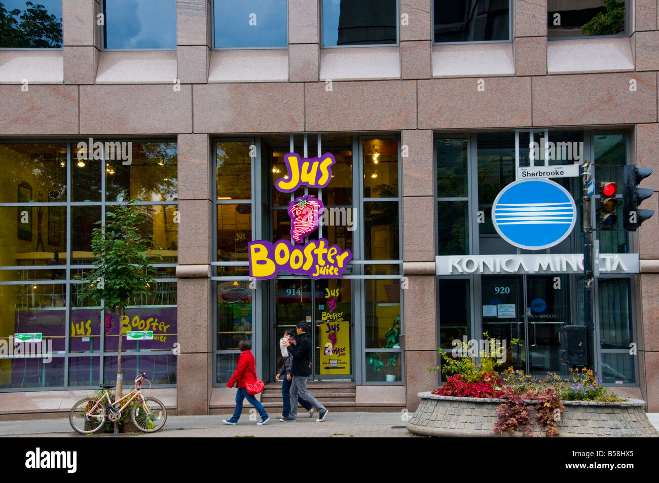 Stores on Sherbrooke avenue Montreal Canada Stock Photo Alamy