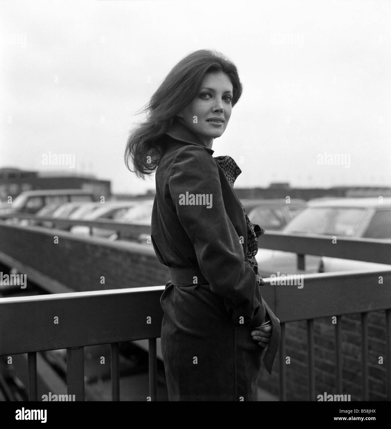 Heathrow Airport: Actress Gayle Hunnicutt left Heathrow Airport today for Israel. She is going to make a film called Sellout wit Stock Photo