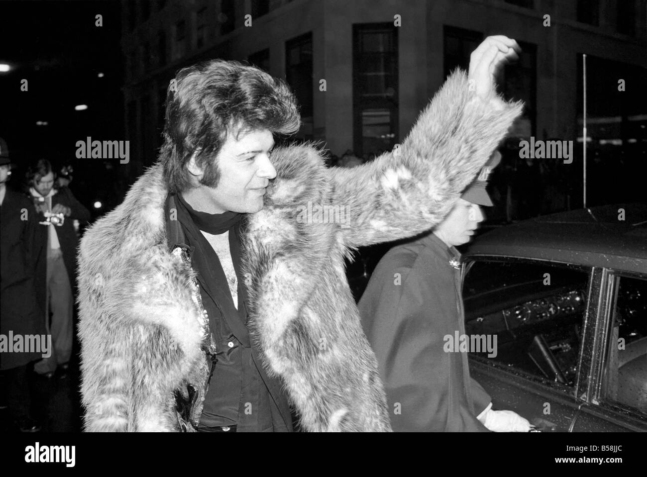 Film premiere of Tommy. Leicester Sq. Theatre. Gary Glitter who
