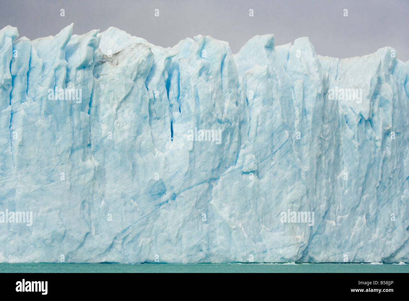 Close up of Perito Moreno Glacier, Parque Nacional Los Glaciares, Patagonia, Argentina, South America Stock Photo
