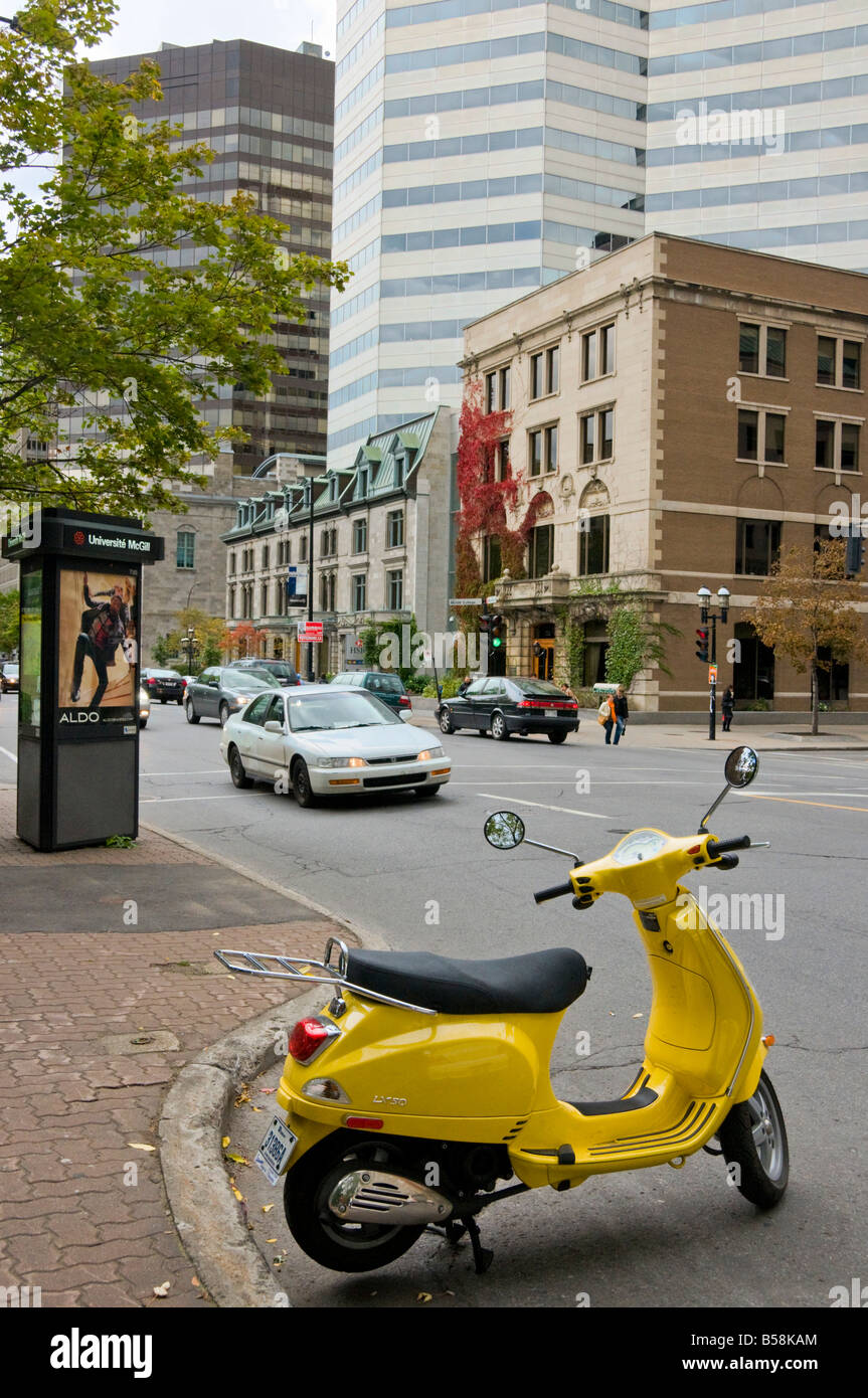 Downtown Montreal Sherbrooke street Stock Photo Alamy