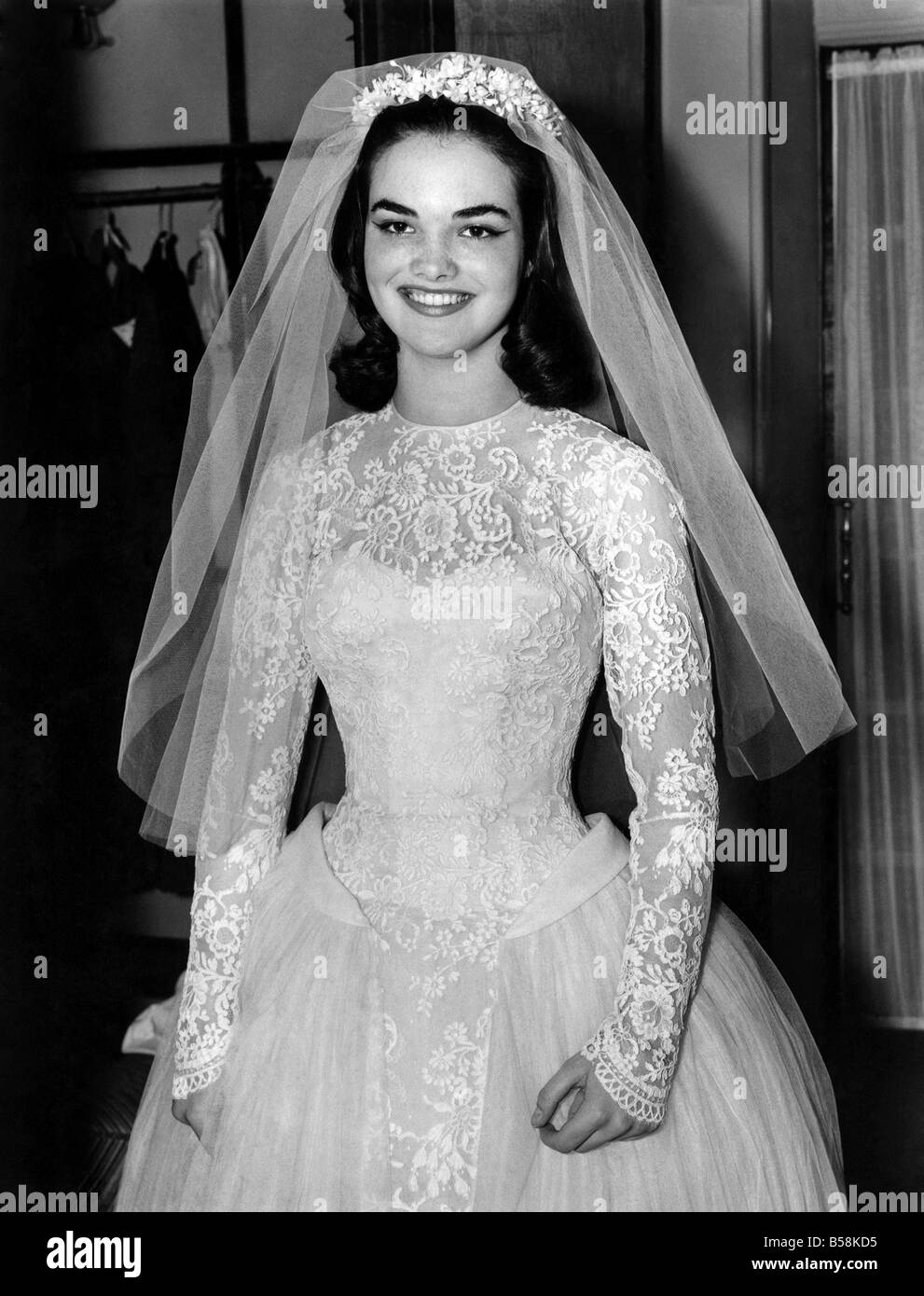 Rehearsal of the Berkeley Debutante dress show which takes place this  evening at the Berkeley Restaurant, and again tomorrow. Debutantes of 1957  have been chosen to model the clothes of the fashion