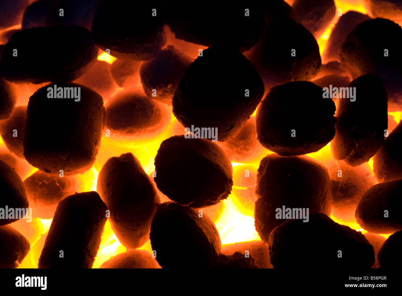 Glowing Coal fire Stock Photo Alamy