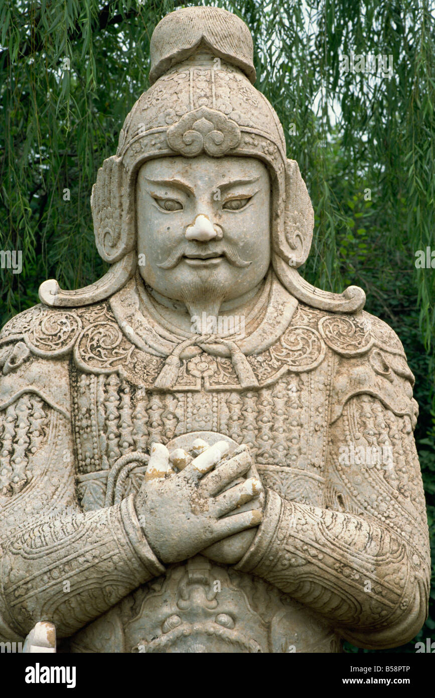 Stone statue along the Divine Road Ming Tombs UNESCO World Heritage Site Beijing Province China Asia Stock Photo