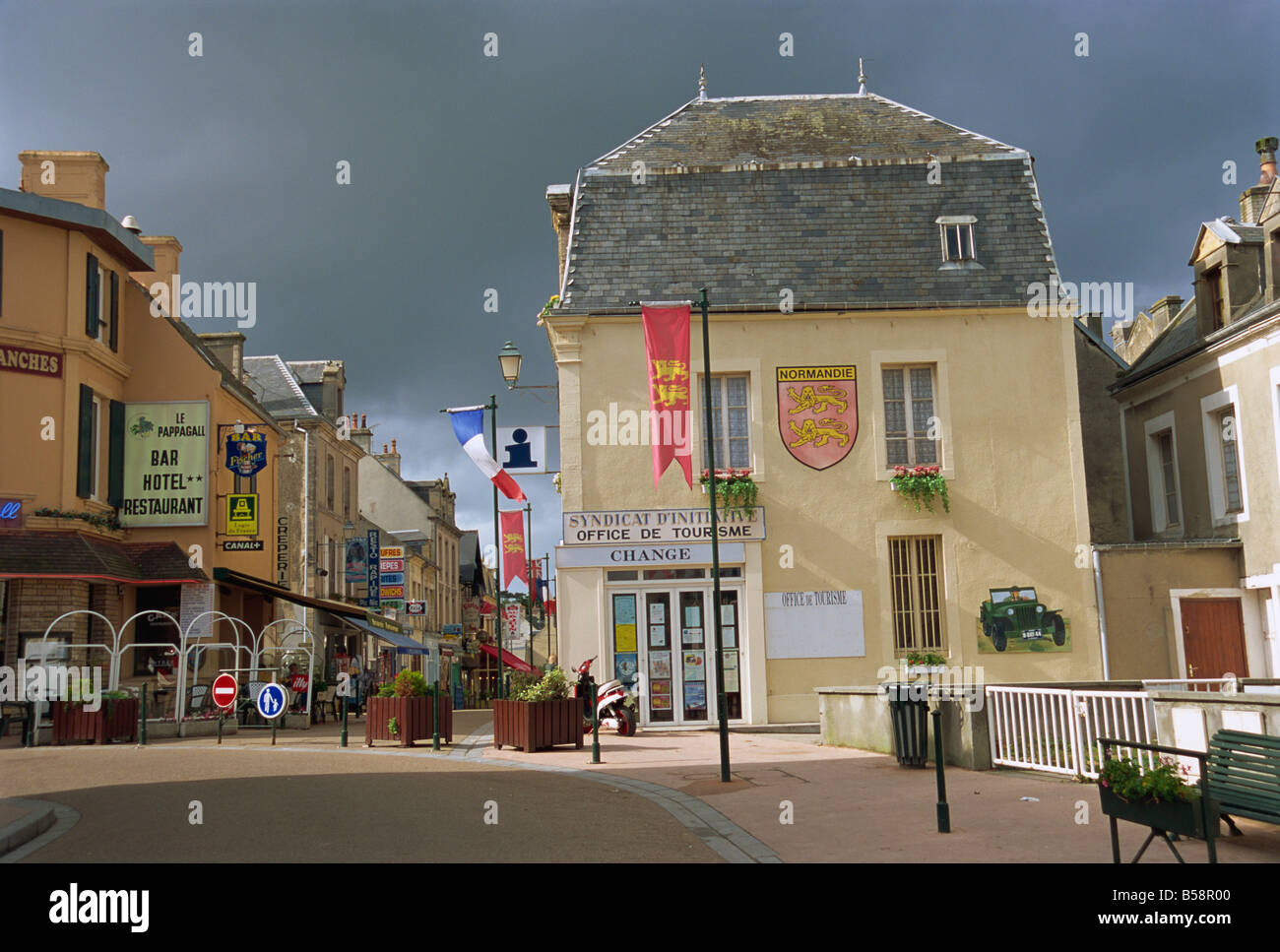 Tourist Office Arromanches Basse Normandie France Europe Stock Photo