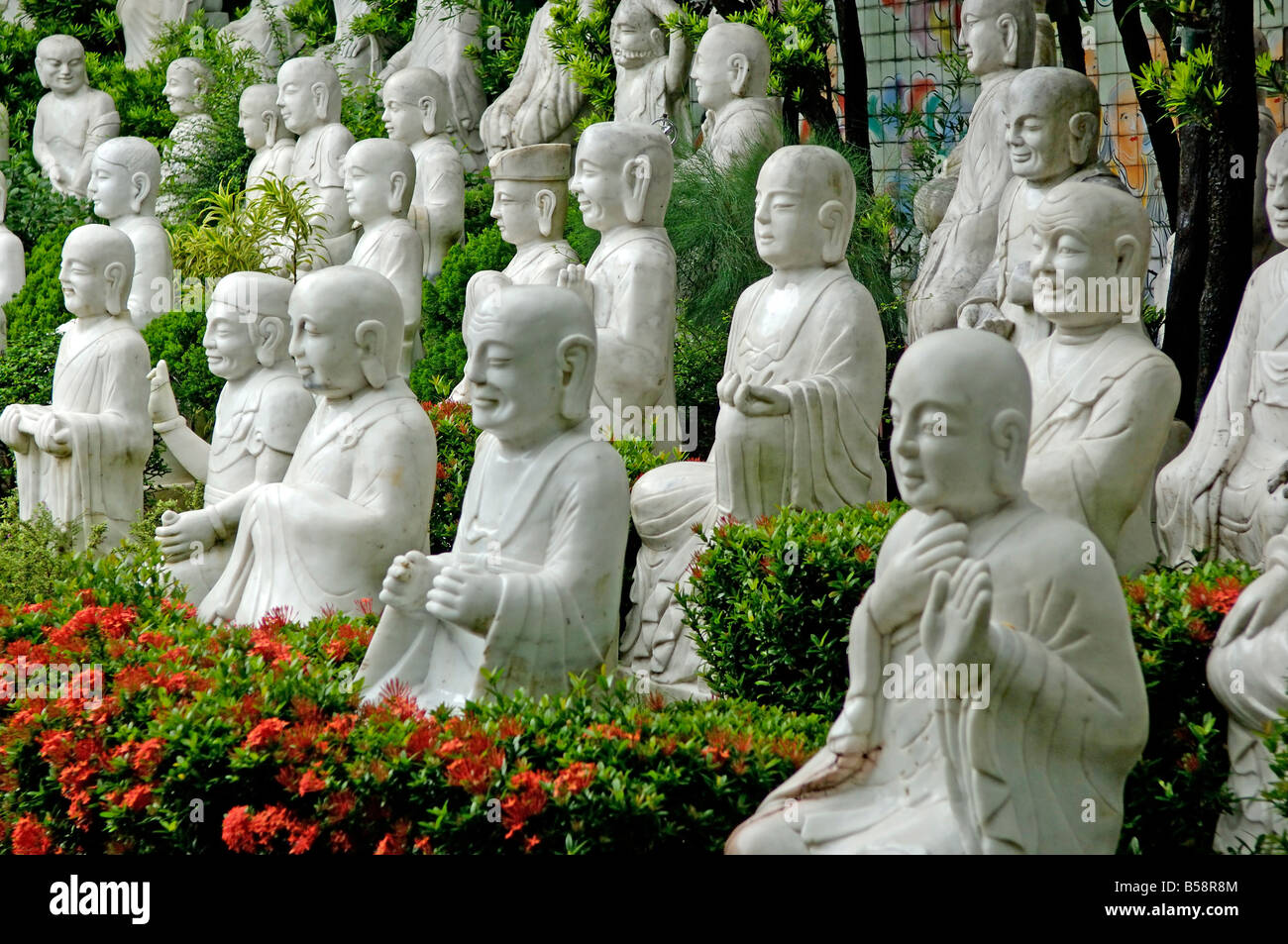 Statues at the Pureland Cave, Fokuangshan monastery, Kaohsiung area, Taiwan, Republic of China Stock Photo