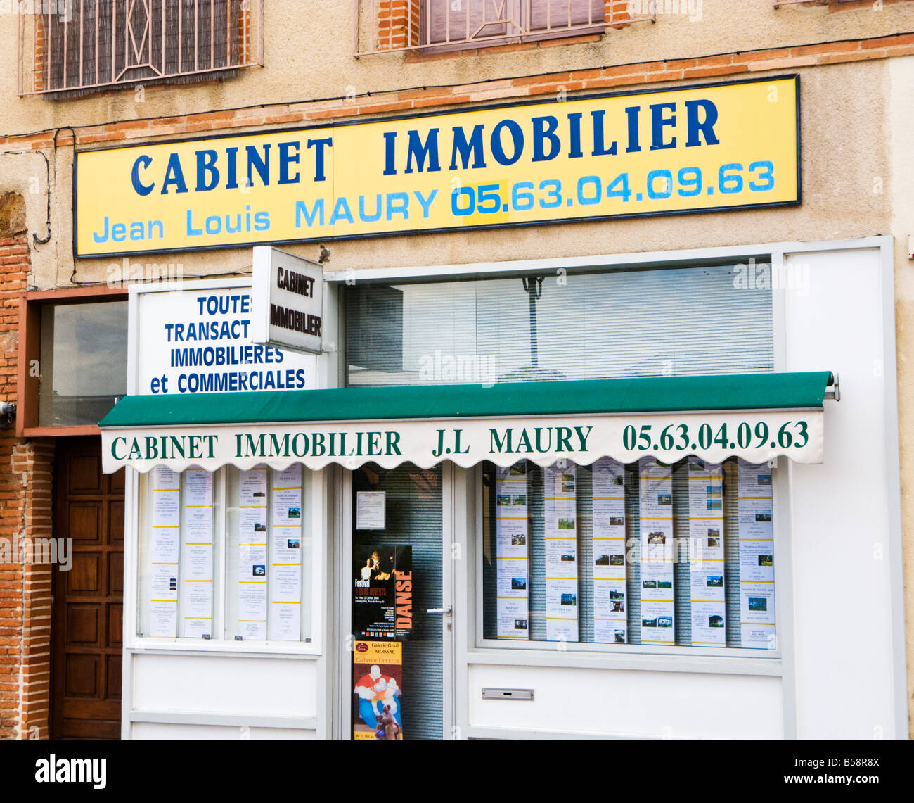 French Immobilier Estate Agent shop France Europe Stock Photo