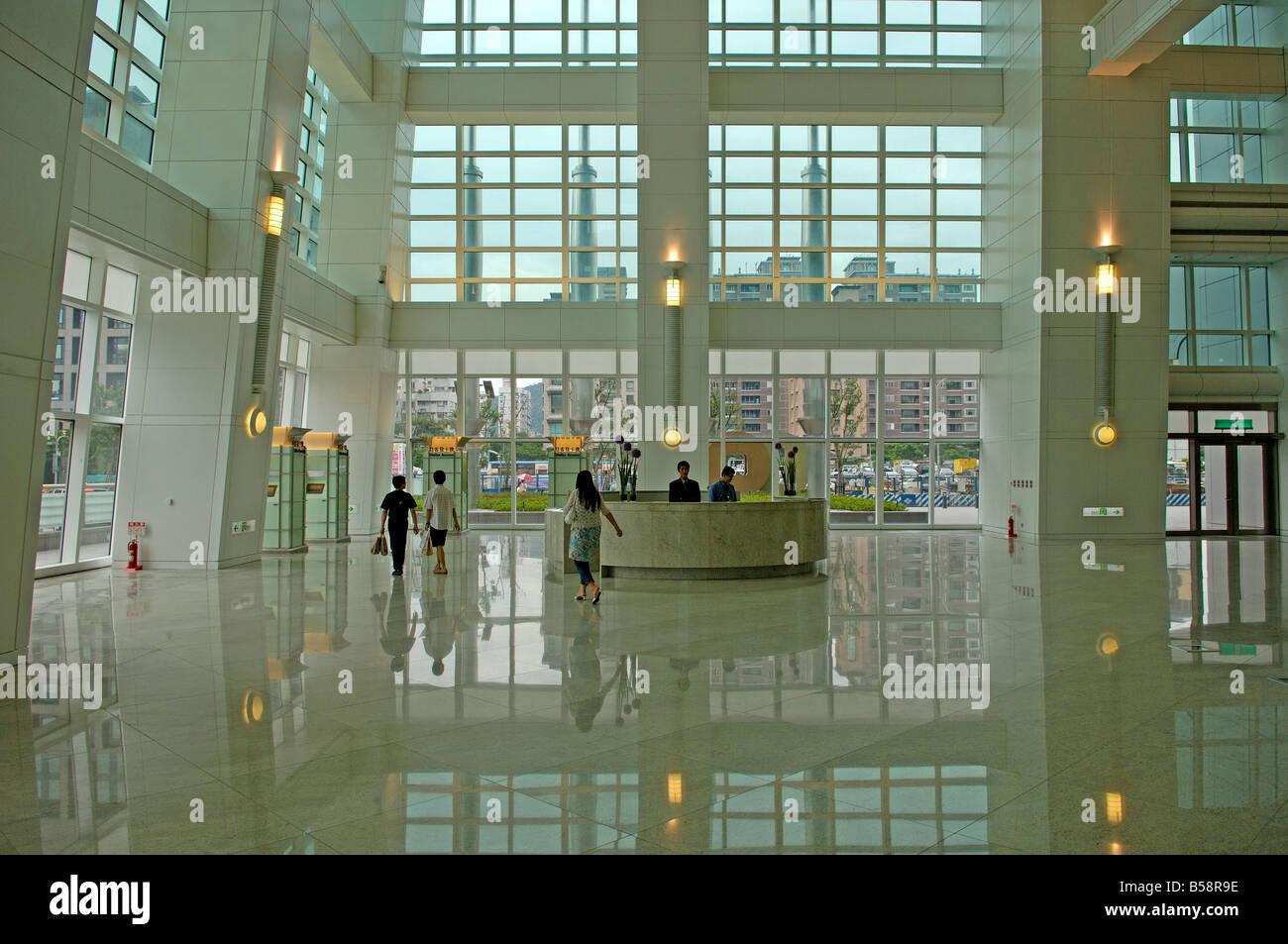 Hall of Tower 101, one of the highest building in the world, Taipei, Taiwan, Republic of China Stock Photo