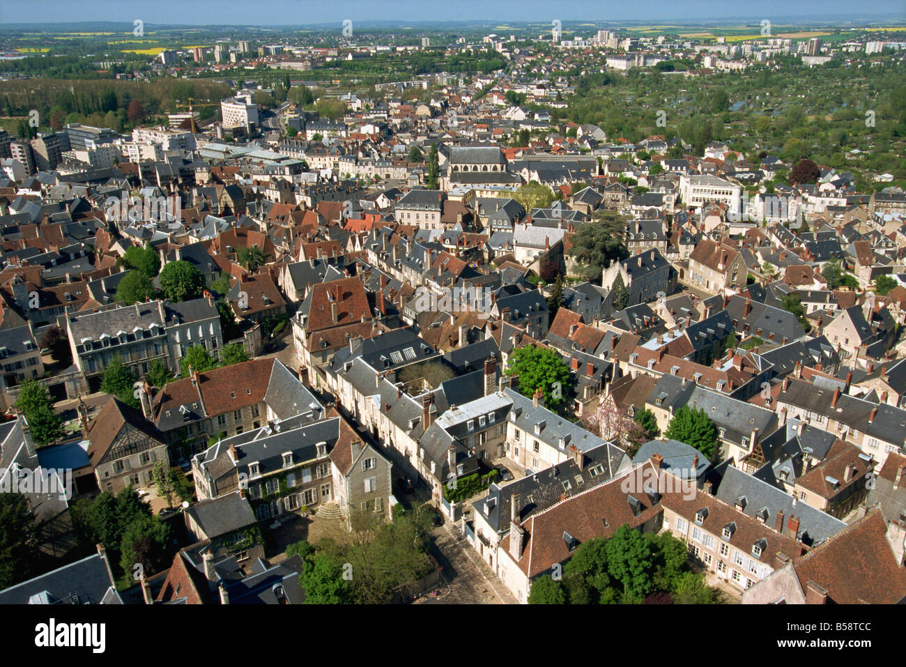 Bourges cathedral aerial hi-res stock photography and images - Alamy