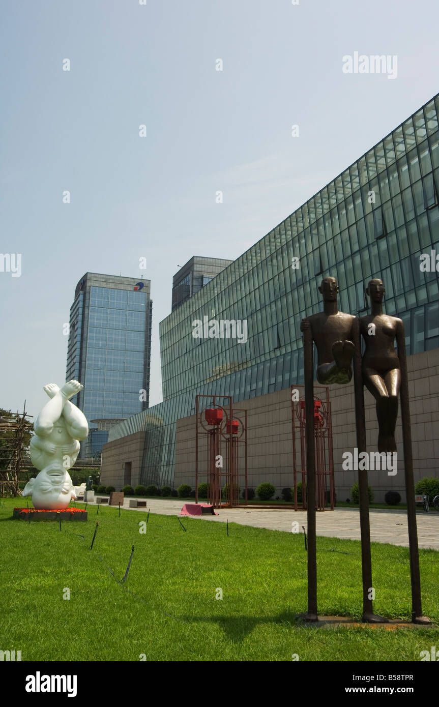 Art Installations at the Institute of Art and Technology, Wudaokou, Beijing, China Stock Photo