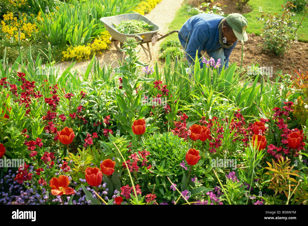 Monet s garden Giverny Haute Normandie France Europe Stock Photo