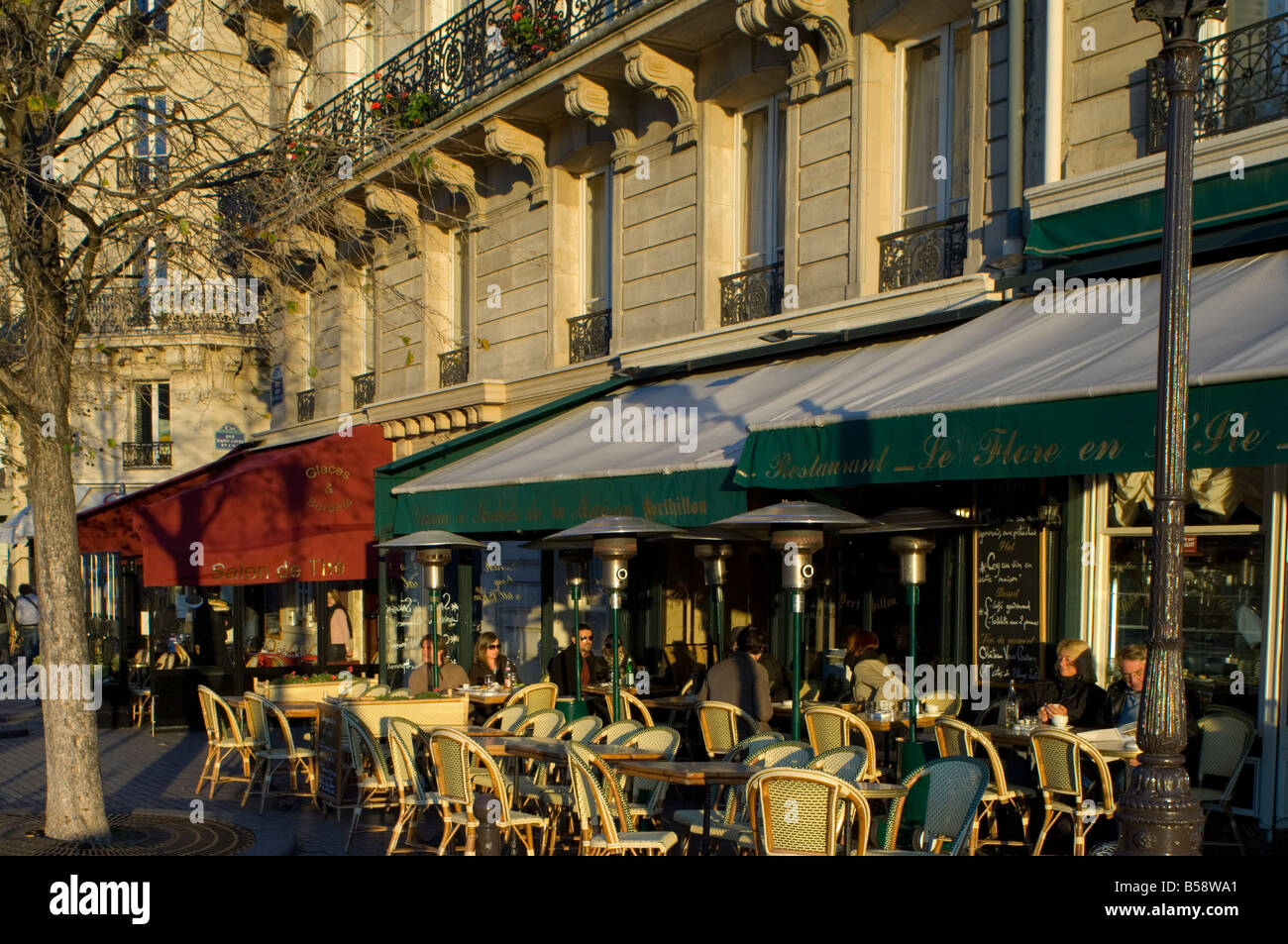 A cafe on the Ile St Louis Paris France Europe Stock Photo