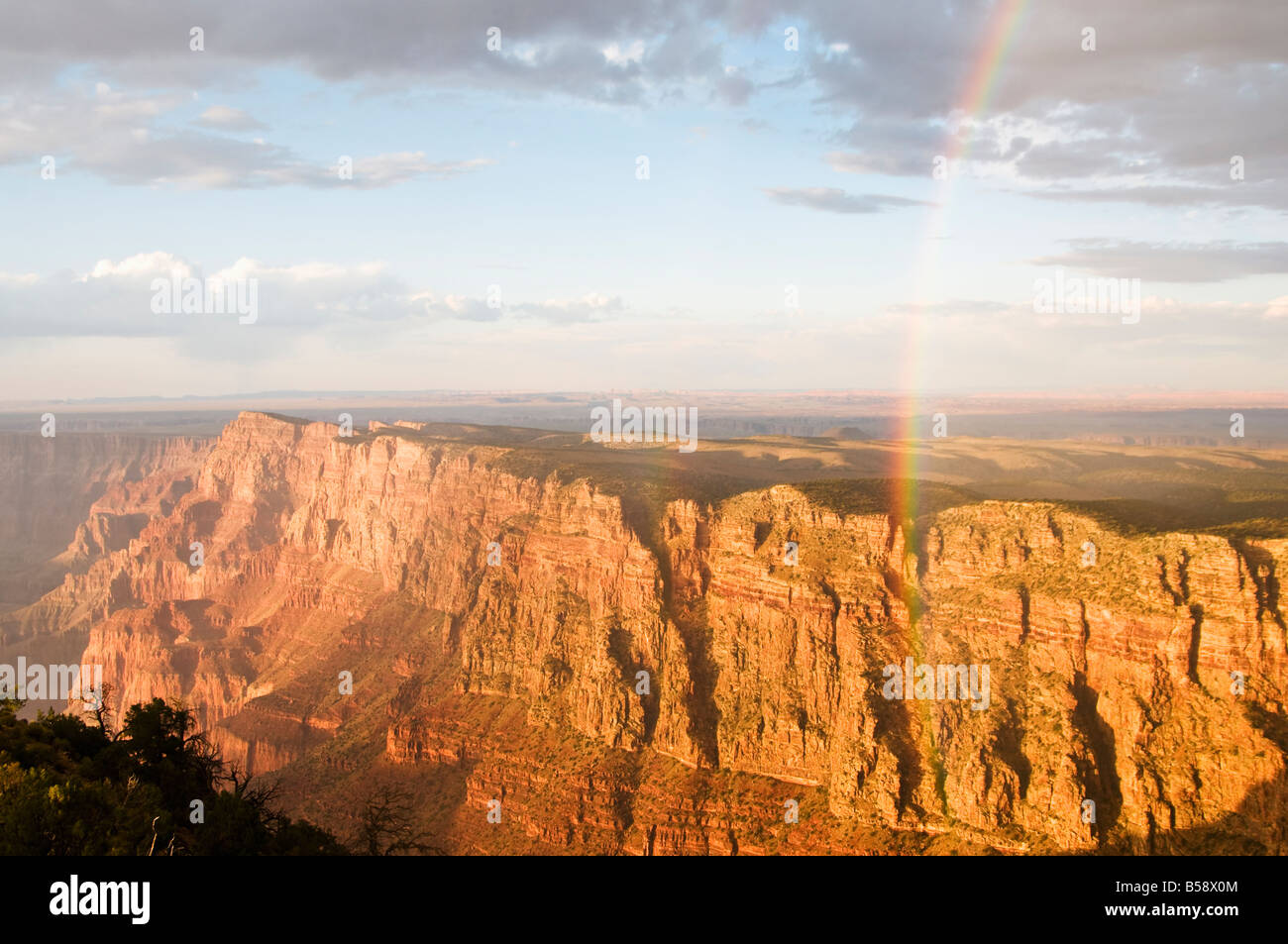 Rainbow at the grand canyon Stock Photo - Alamy