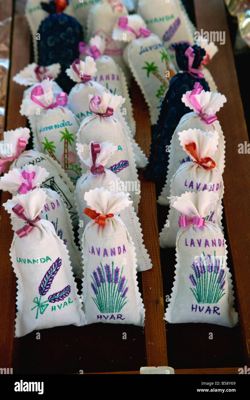 Lavender produced on Hvar Hvar Island Croatia Europe Stock Photo