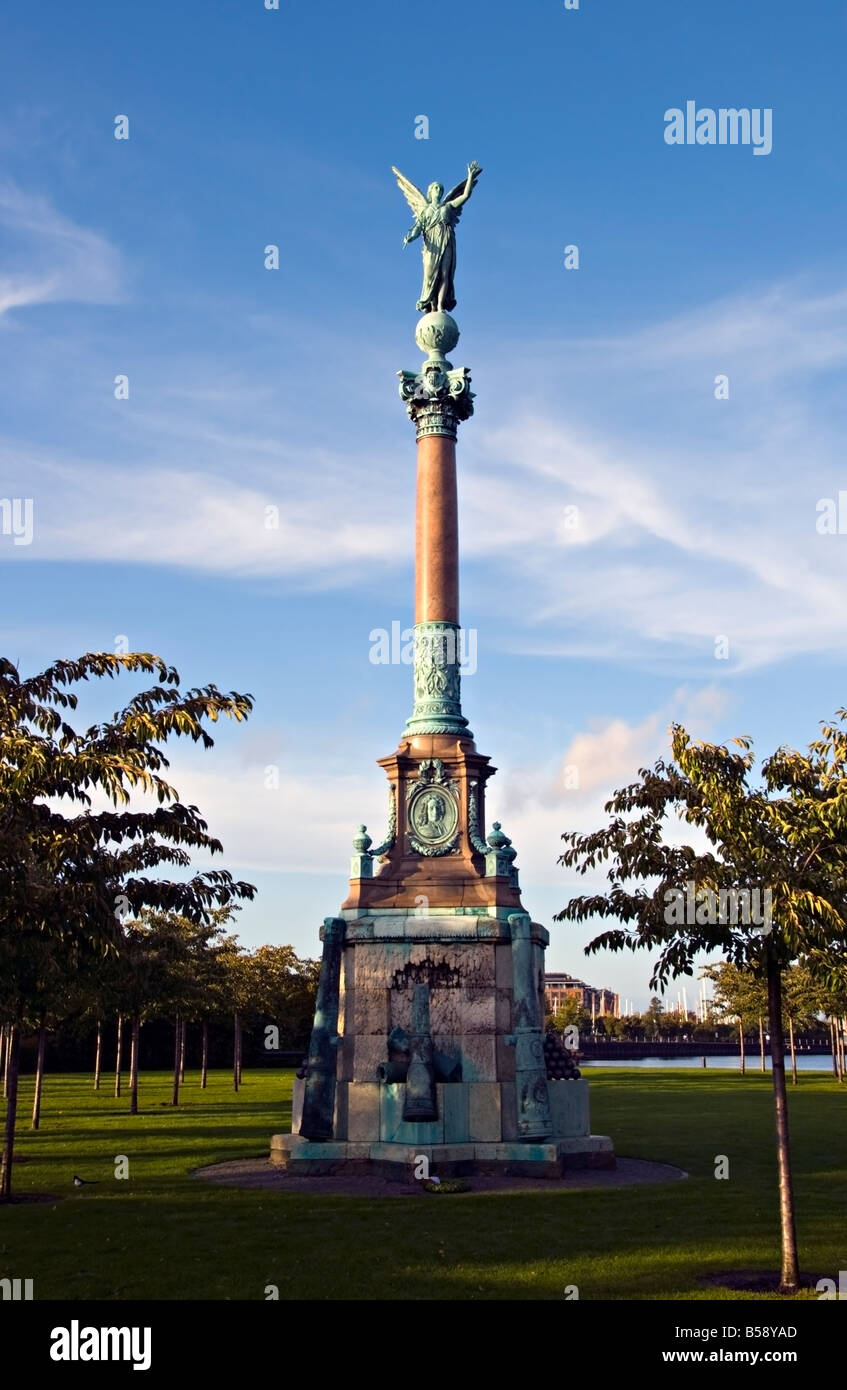 Memorial to the Naval Hero Ivar Huitfeldt, Copenhagen, Denmark. Stock Photo