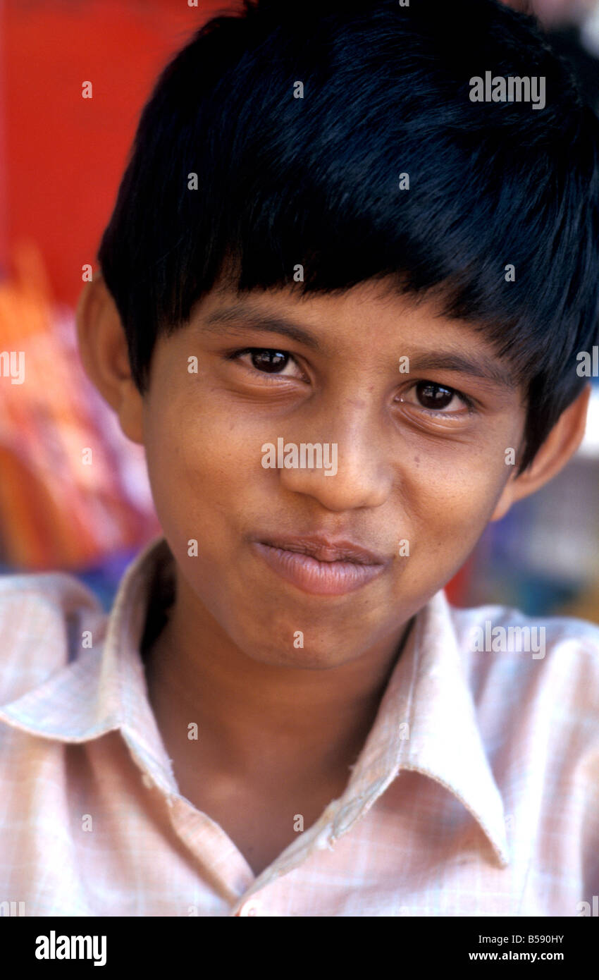 boy in fort cochin kerala india Stock Photo - Alamy