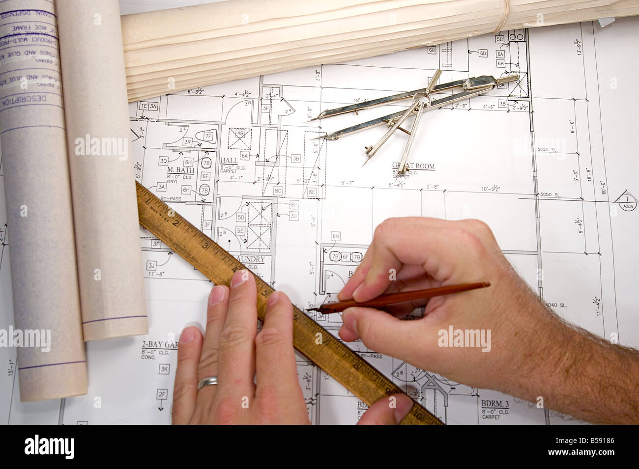 Architectural blueprints project new hi-res stock photography and ...