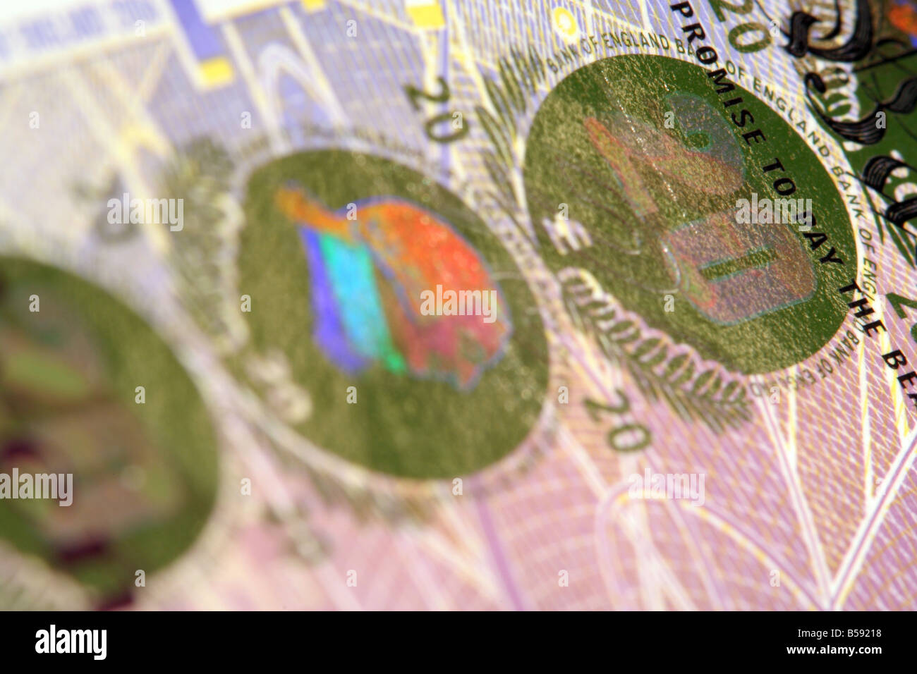part of a £20 note Stock Photo - Alamy