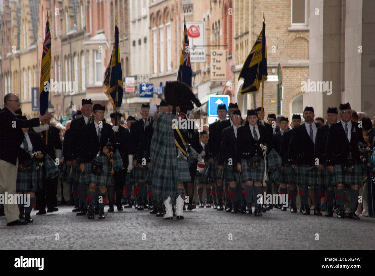 The Last Post Ceremony to remember the British dead of the First World War at the Menin Gate, Ypres, Belgium Stock Photo