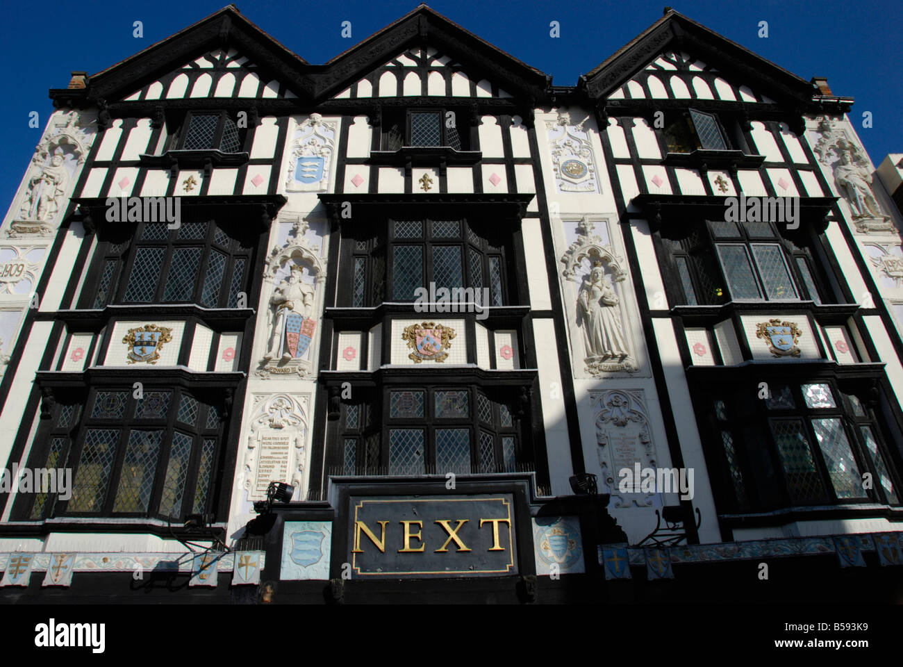 Mock Tudor exterior of the Next department store building in Market