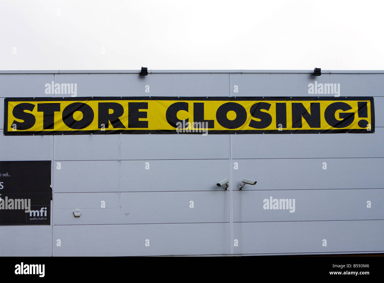 Huge store closing banner Stock Photo