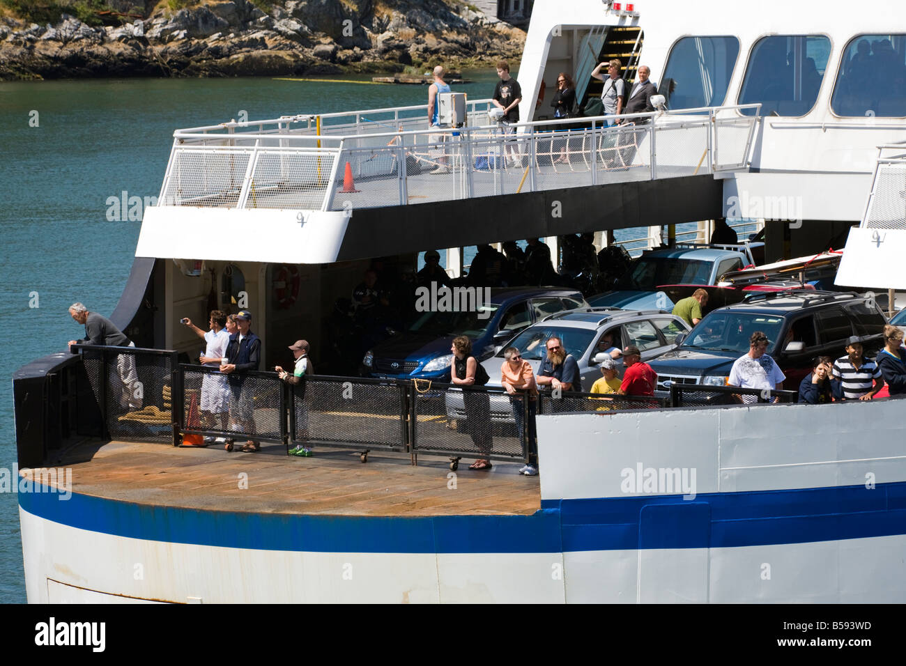 arrival of BC Ferries ferry from Gibsons to Horseshoe Bay, British