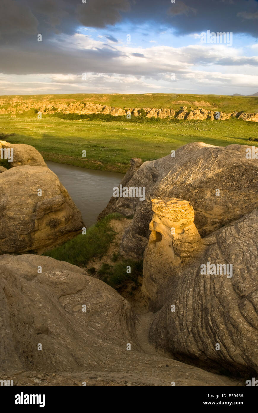 Milk River, Medicine Hat, Alberta Stock Photo Alamy