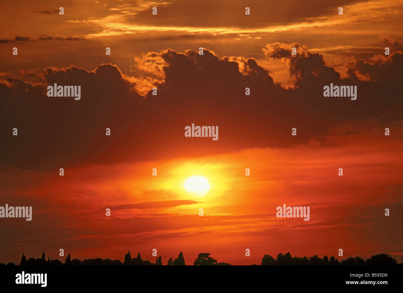 Dramatic Sunset Stock Photo