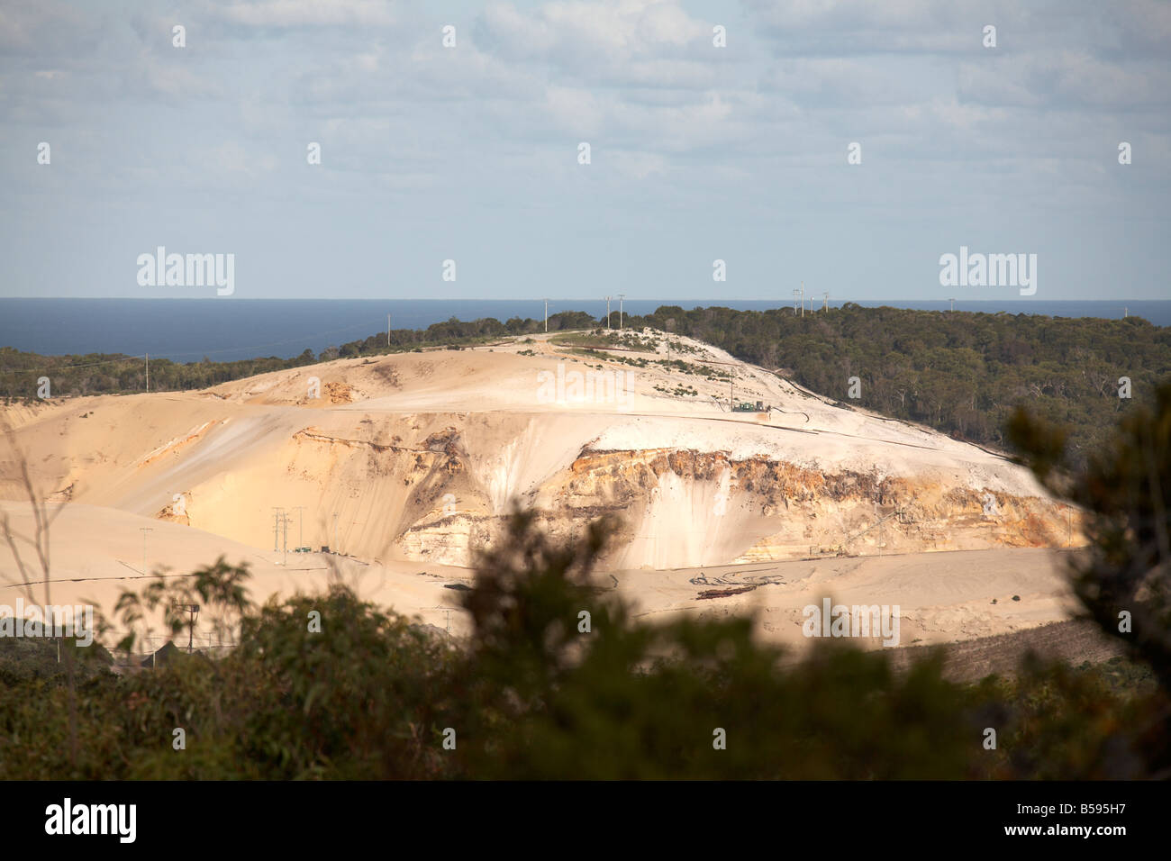 Yarraman sand mine on North Stradbroke Island Queensland QLD Australia Stock Photo