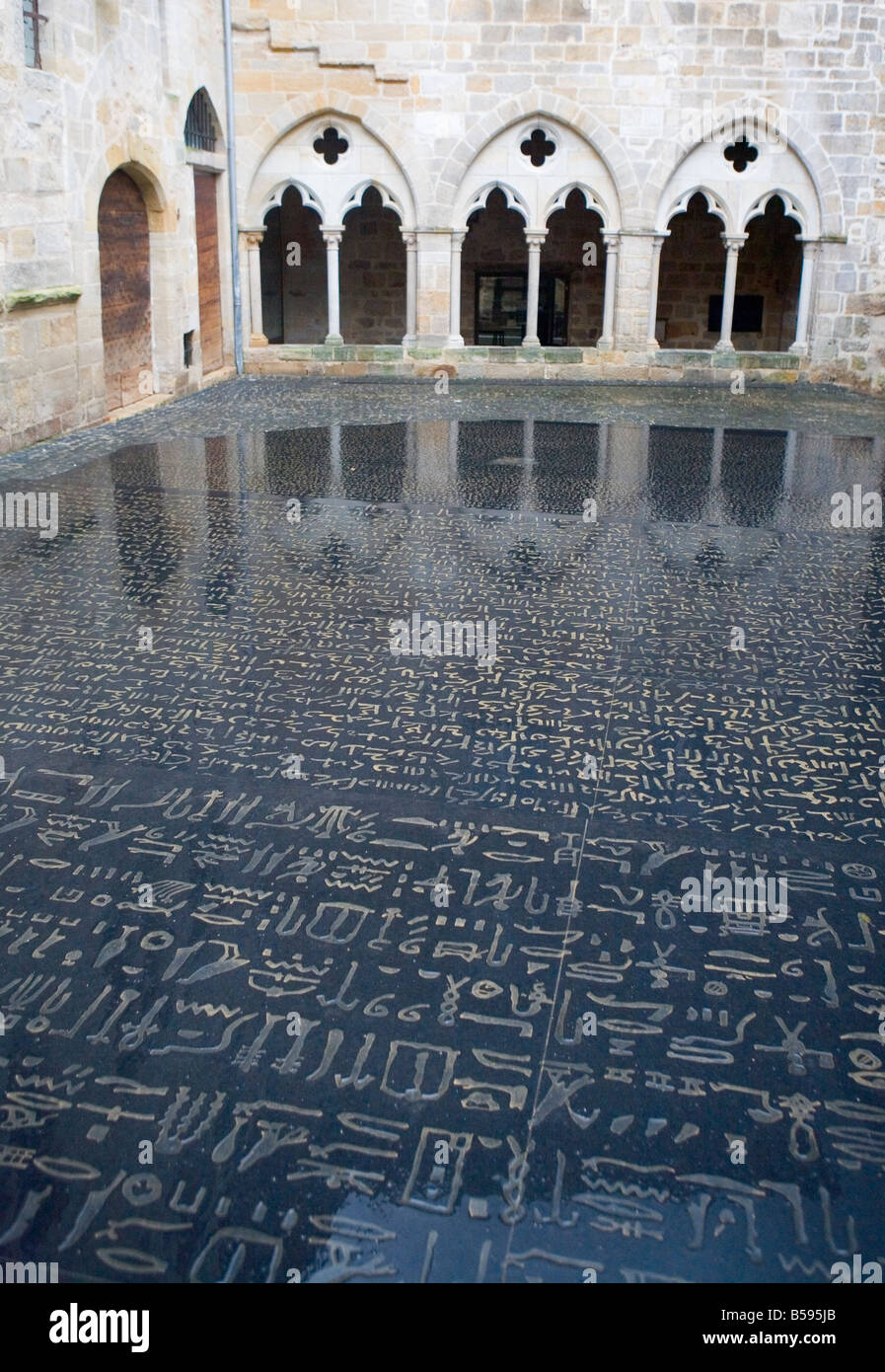 Courtyard copy of the Rosetta Stone in